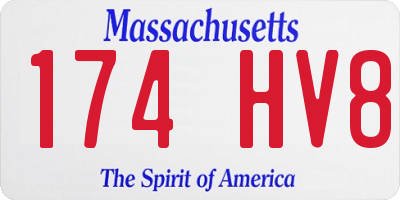 MA license plate 174HV8