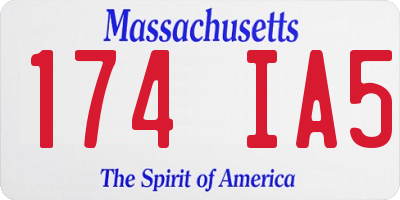 MA license plate 174IA5