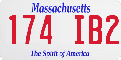 MA license plate 174IB2