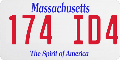 MA license plate 174ID4
