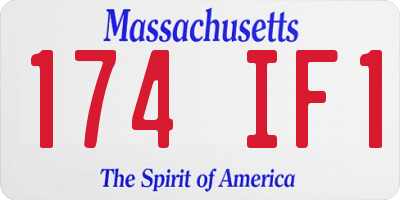 MA license plate 174IF1