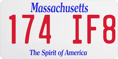 MA license plate 174IF8