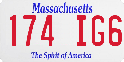 MA license plate 174IG6