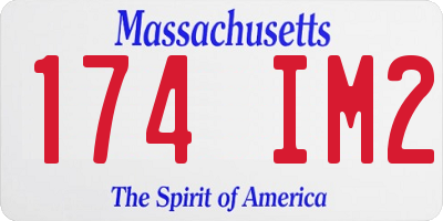 MA license plate 174IM2