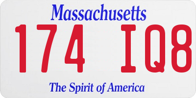 MA license plate 174IQ8