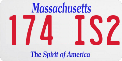 MA license plate 174IS2