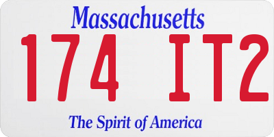 MA license plate 174IT2