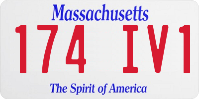 MA license plate 174IV1