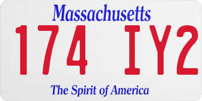 MA license plate 174IY2