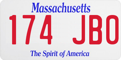 MA license plate 174JB0