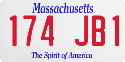 MA license plate 174JB1