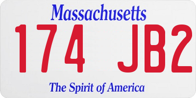 MA license plate 174JB2