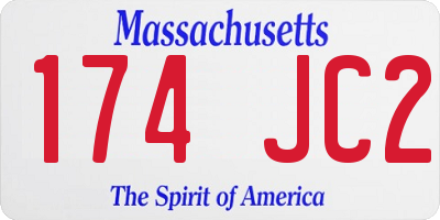 MA license plate 174JC2