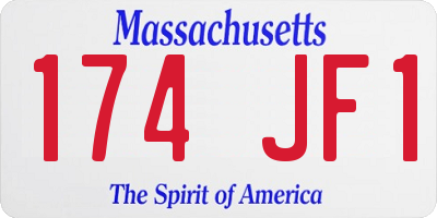 MA license plate 174JF1