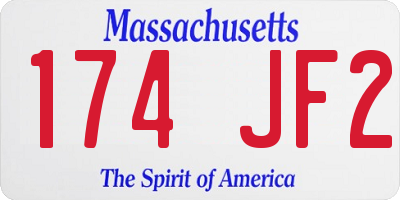 MA license plate 174JF2