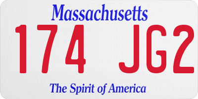MA license plate 174JG2