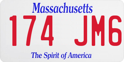 MA license plate 174JM6