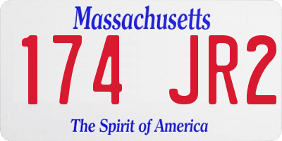 MA license plate 174JR2