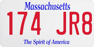 MA license plate 174JR8
