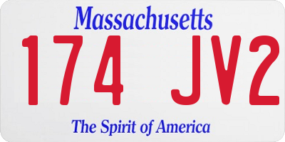 MA license plate 174JV2