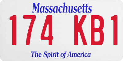 MA license plate 174KB1