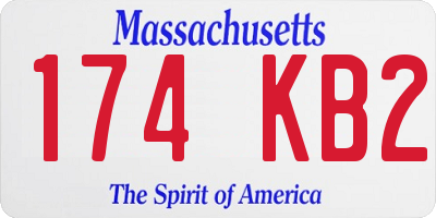 MA license plate 174KB2