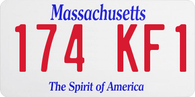 MA license plate 174KF1