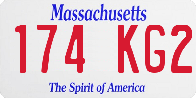 MA license plate 174KG2