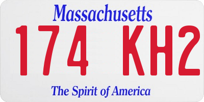 MA license plate 174KH2