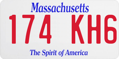 MA license plate 174KH6