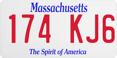 MA license plate 174KJ6