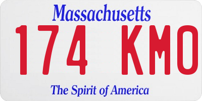 MA license plate 174KM0