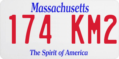 MA license plate 174KM2