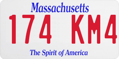 MA license plate 174KM4