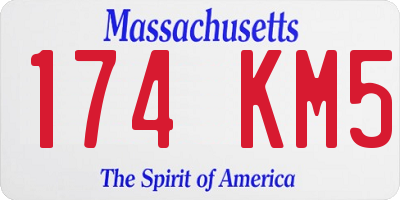 MA license plate 174KM5