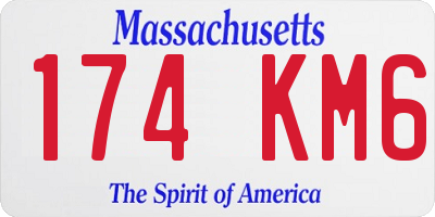 MA license plate 174KM6