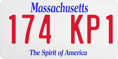 MA license plate 174KP1