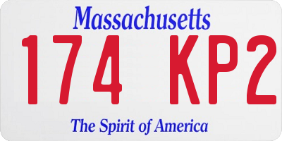 MA license plate 174KP2