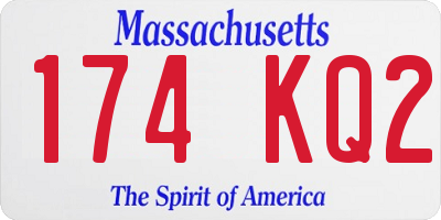 MA license plate 174KQ2