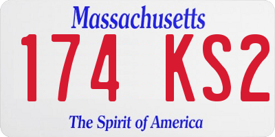 MA license plate 174KS2