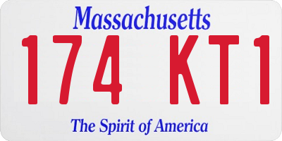 MA license plate 174KT1