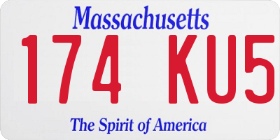 MA license plate 174KU5