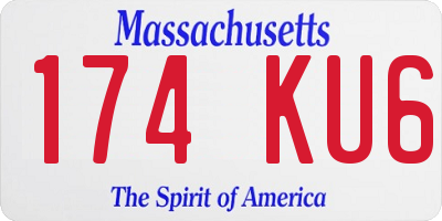 MA license plate 174KU6