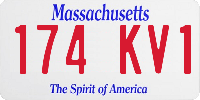 MA license plate 174KV1