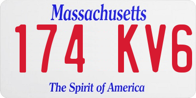 MA license plate 174KV6