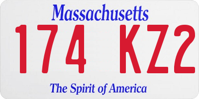 MA license plate 174KZ2