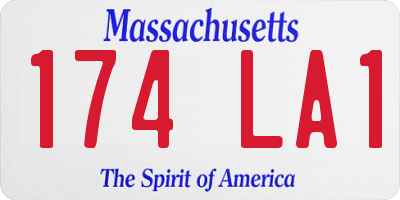 MA license plate 174LA1
