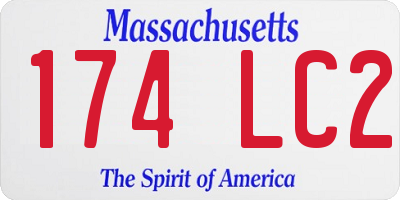 MA license plate 174LC2