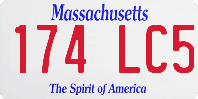 MA license plate 174LC5