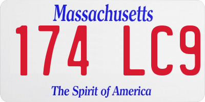 MA license plate 174LC9